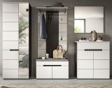 Garderobe Set 5-teilig Cooper in Wei� und Basalt Grau, Komplett-Set 255 cm mit Soft-Close