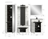 Garderobe Set 5-teilig Cooper in Wei� und Basalt Grau, Komplett-Set 255 cm mit Soft-Close
