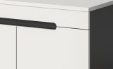 Garderobe Set 4-teilig Cooper in Wei� und Basalt Grau 175 cm, Soft-Close