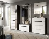 Garderobe Set 3-teilig Cooper in wei� und grau 175 cm, Soft-Close