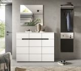 Garderobe Set 3-teilig Cooper in wei� und grau 180 cm, Soft-Close