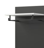 Garderobe Set 3-teilig Cooper in wei� und grau 140 cm, Soft-Close