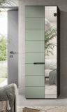 Garderobenschrank Cooper in Salbei gr�n und Basalt grau 65 x 190 cm variable Inneneinteilung, Soft-Close