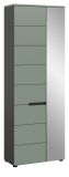 Garderobenschrank Cooper in Salbei gr�n und Basalt grau 65 x 190 cm variable Inneneinteilung, Soft-Close