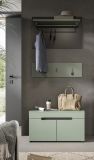 Garderobenpaneel Cooper in Salbei gr�n und grau Set 2-teilig 80 cm