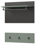 Garderobenpaneel Cooper in Salbei gr�n und grau Set 2-teilig 80 cm