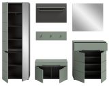 Garderobe Set 6-teilig Cooper in Salbei Gr�n und Basalt Grau, Komplett-Set mit Soft-Close