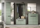 Garderobe Set 2-teilig Cooper in salbei und grau Schuhkommode und Spiegel, Soft-Close