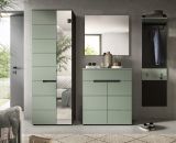 Garderobenpaneel Cooper in Grau und Salbei Wandgarderobe 45 x 165 cm
