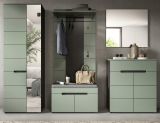 Garderobe Set 5-teilig Cooper in Salbei und Grau 255 cm, Soft-Close