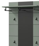 Garderobe Set 4-teilig Cooper in Salbei und Grau 175 cm, Soft-Close