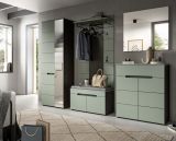 Garderobe Set 4-teilig Cooper in Salbei und Grau 175 cm, Soft-Close