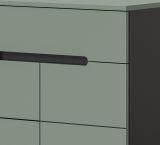 Garderobe Set 3-teilig Cooper in salbei und grau 140 cm, Soft-Close