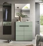 Garderobe Set 3-teilig Cooper in salbei und grau 140 cm, Soft-Close