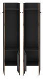 Garderobe Salud in grau und Nox Eiche Kompaktgarderobe 42 x 189 cm