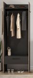 Garderobe Salud in grau und Nox Eiche Kompaktgarderobe 70 x 189 cm