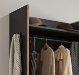 Garderobe Salud in grau und Nox Eiche Kompaktgarderobe 70 x 189 cm