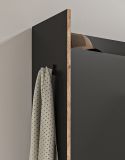 Garderobe Salud in grau und Nox Eiche Kompaktgarderobe 105 x 189 cm