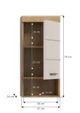 Badezimmer H�ngeschrank Shawn in Sand Kaschmir und Evoke Eiche Badschrank h�ngend 37 x 79 cm