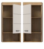 Badezimmer H�ngeschrank Shawn in Sand Kaschmir und Evoke Eiche Badschrank h�ngend 37 x 79 cm