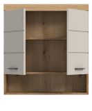 Badezimmer H�ngeschrank Shawn in Sand Kaschmir und Evoke Eiche Badschrank h�ngend 74 x 79 cm