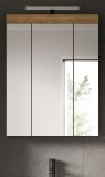 Badezimmer Spiegelschrank Shawn in Evoke Eiche Badschrank 3-t�rig 60 x 79 cm
