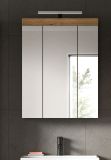 Badezimmer Spiegelschrank Shawn in Evoke Eiche Badschrank 3-t�rig 60 x 79 cm