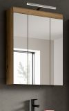 Badezimmer Spiegelschrank Shawn in Evoke Eiche Badschrank 3-t�rig 60 x 79 cm