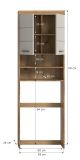 Waschmaschinenschrank Shawn in Sand Kashmir und Evoke Eiche Waschmaschinen �berbau 63 x 191 cm