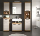 Badm�bel Set 5-teilig Shawn in Sand Kashmir und Evoke Eiche Badkombination 164 x 191 cm