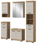 Badm�bel Set 5-teilig Shawn in Sand Kashmir und Evoke Eiche Badkombination 164 x 191 cm