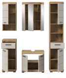 Badm�bel Set 5-teilig Shawn in Sand Kashmir und Evoke Eiche Badkombination 164 x 191 cm