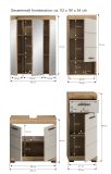 Badm�bel Set 4-teilig Shawn in Sand Kashmir und Evoke Eiche Badkombination 112 x 191 cm