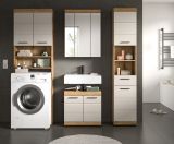 Badm�bel Set 4-teilig Shawn in Sand Kashmir und Evoke Eiche Badkombination 190 x 191 cm