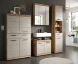 Badm�bel Set 4-teilig Shawn in Sand Kashmir und Evoke Eiche Badkombination 201 x 191 cm