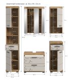 Badm�bel Set 5-teilig Shawn in Sand Kaschmir und Evoke Eiche Badkombination 164 x 191 cm