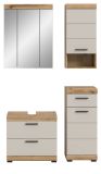 Badm�bel Set 4-teilig Shawn in Sand Kashmir und Evoke Eiche Badkombination 112 x 191 cm