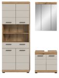 Badm�bel Set 3-teilig Shawn in Sand Kaschmir und Evoke Eiche Badkombination 149 x 191 cm