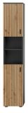 Badezimmer Hochschrank Livia in Artisan Eiche und grau Badschrank 30 x 192 cm