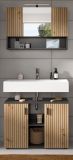 Badm�bel Set 2-teilig Livia in Artisan Eiche und grau Badkombination 80 x 180 cm