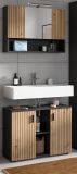 Badm�bel Set 2-teilig Livia in Artisan Eiche und grau Badkombination 80 x 180 cm