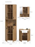 Badm�bel Set 3-teilig Livia in Artisan Eiche Badkombination 135 x 192 cm