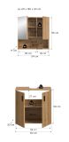 Badm�bel Set 2-teilig Livia in Artisan Eiche Badkombination 60 x 180 cm