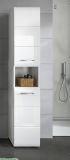 Badezimmer Hochschrank Cover in wei� Hochglanz Badschrank 30 x 185 cm