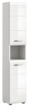 Badezimmer Hochschrank Cover in wei� Hochglanz Badschrank 30 x 185 cm