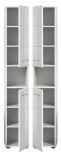 Badezimmer Hochschrank Cover in wei� Hochglanz Badschrank 30 x 185 cm