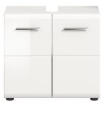 Waschbeckenunterschrank Cover in wei� Hochglanz Badezimmer Unterschrank 60 cm