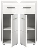 Badezimmer Kommode Cover in wei� Hochglanz Badkommode 30 x 80 cm