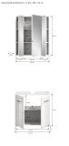 Badm�bel Set 2-teilig Cover in wei� Hochglanz Badkombination 60 x 185 cm