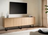 TV-Lowboard Breda in Stone Eiche 200 x 70 cm, mit Push-to-Open und Komforth�he
